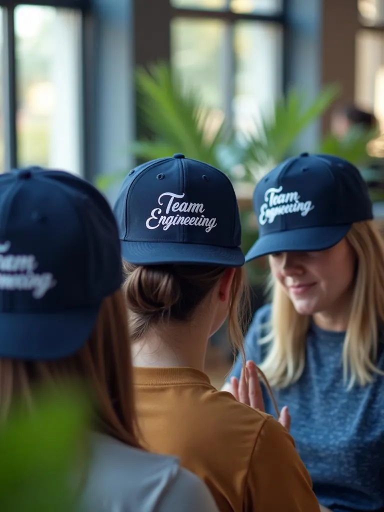 Cap Script Design Custom Script Hats | 3D Puff Cursive & Chain Stitch Embroidery ...